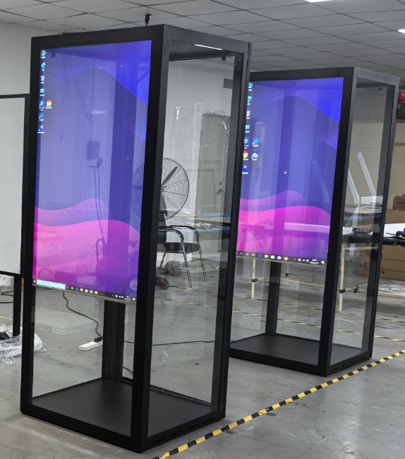 55 Inch Touch Transparent Oled Screen Display Showcase